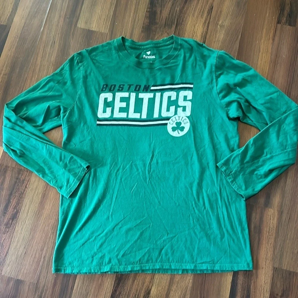 Boston Celtics Fanatics Long Sleeve Adult Tee Size Large-NBA Celtics Fans - Picture 1 of 8